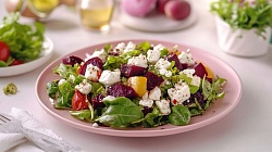 Салат Мини из запеченой свеклы с фетой