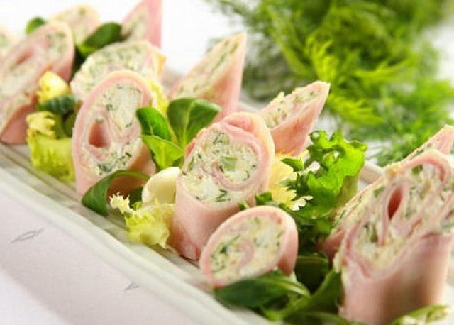 Рулетики Ветчинные с сыром